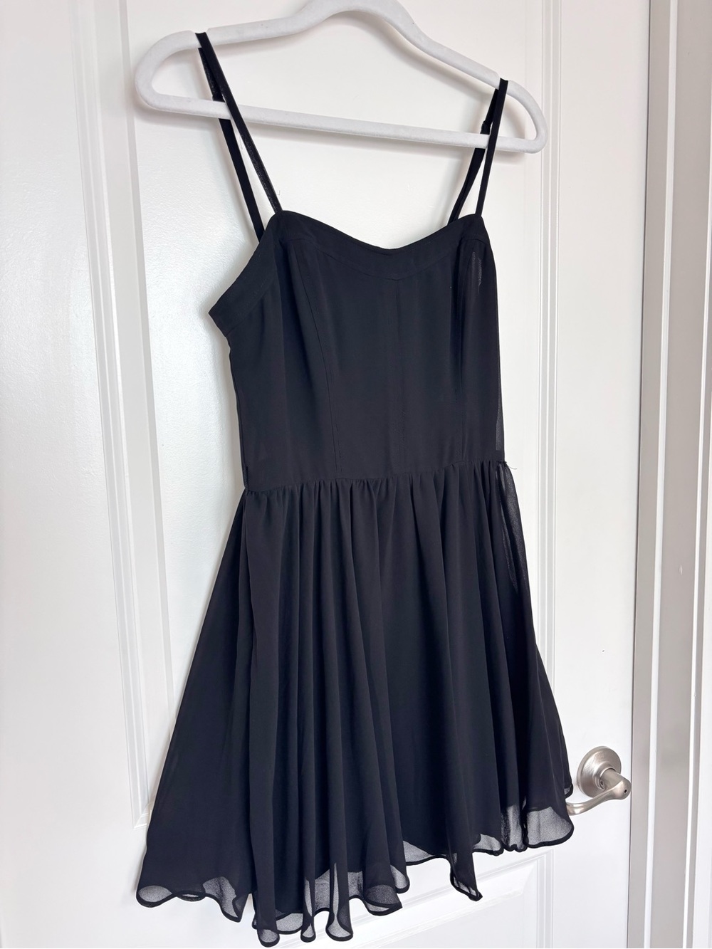 Y2K Black Babydoll Dress Forever 21 Coquette Fairy Grunge Chiffon Mini Small